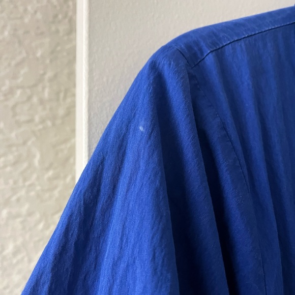 CO Cobalt Blue Collared Pleated Maxi Dress - Picture 2 of 2